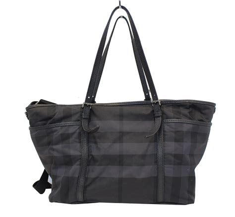 burberry tonal check diaper bag black|BURBERRY Graceford Tonal Check Diaper Shoulder Bag.